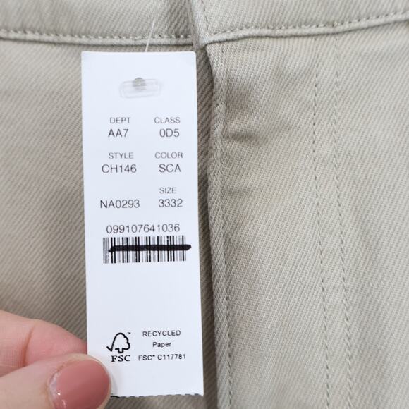 NWT J.Crew Men's 770 Straight-Fit Bergen Five-Pocket Pant Sandwash Canvas 33x32 - Picture 11 of 11